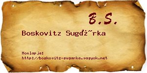 Boskovitz Sugárka névjegykártya
